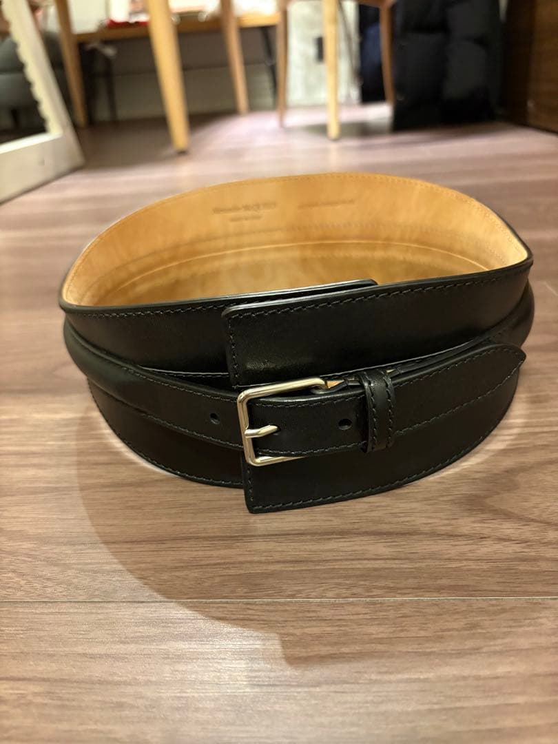 Alexander McQueen レザーベルト ブラック