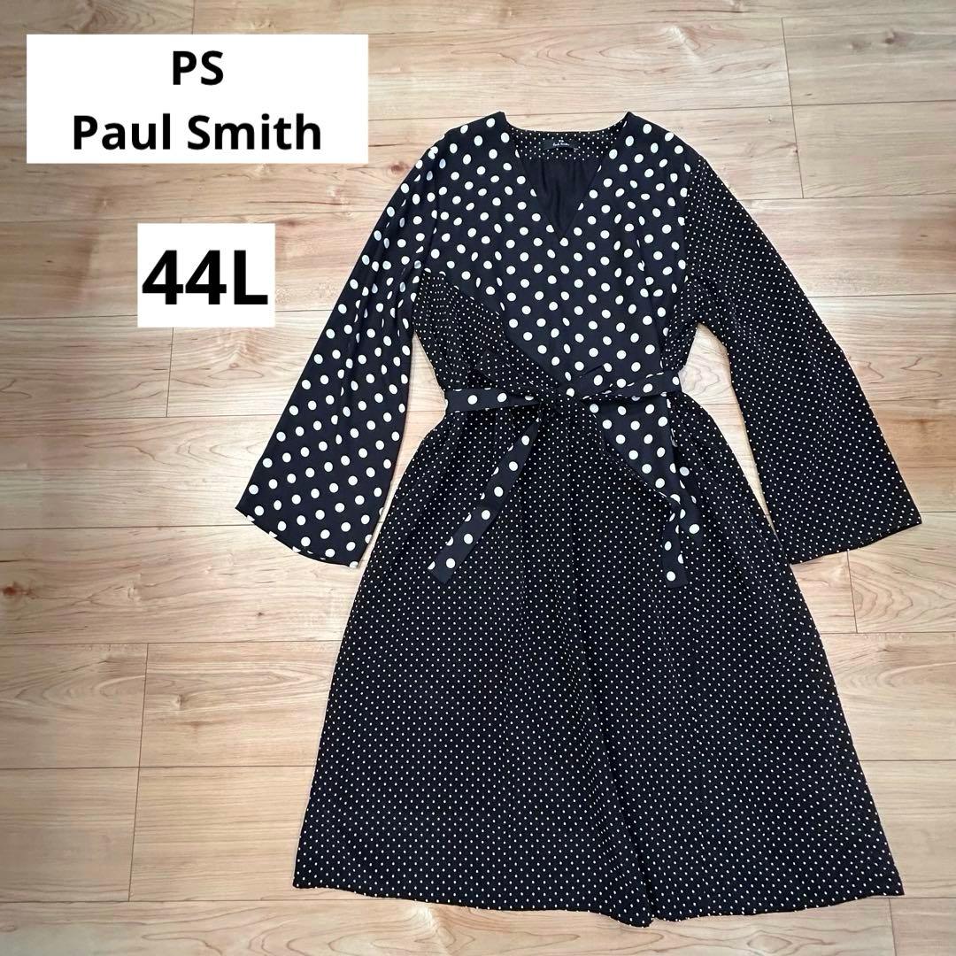 新品 大きいサイズPS Paul Smith ポールスミス ロングワンピース 黒