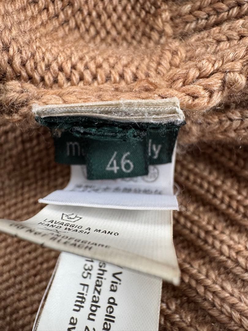 ZANONE ミドルゲージ　タートルネック　キャメル　46 ニット　セーター