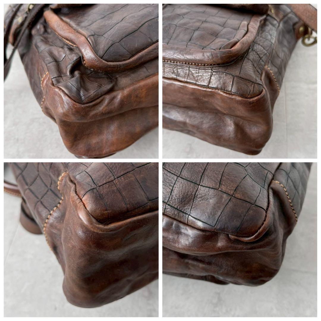 【美品✨️】CAMPOMAGGI カンポマッジ 2wayバッグ ダークブラウン