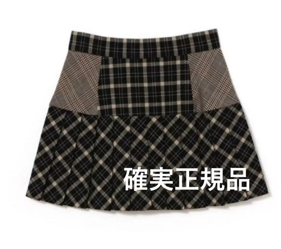 スカート Coco check pleats skirt black size/M