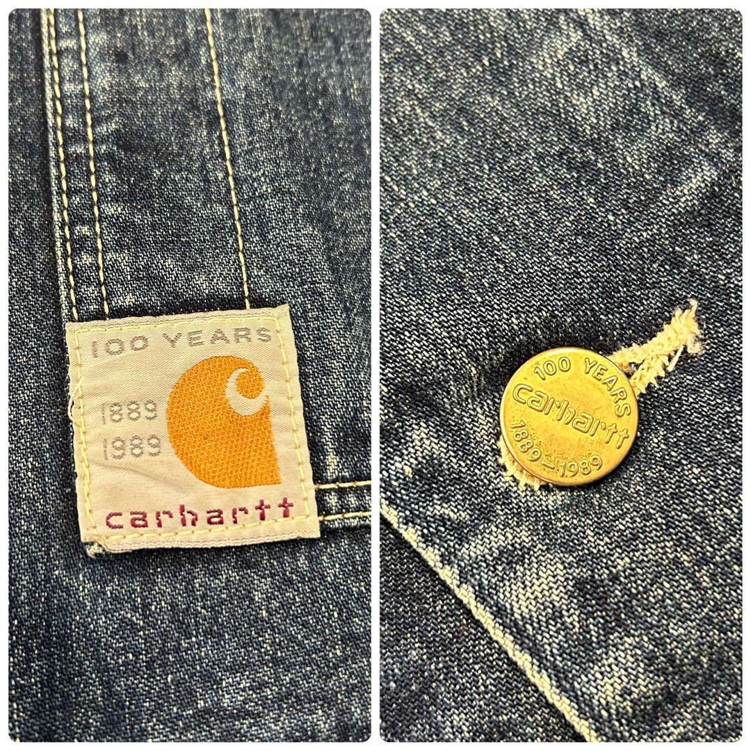 【80s】カーハート デニムカバーオール 100周年モデル 40