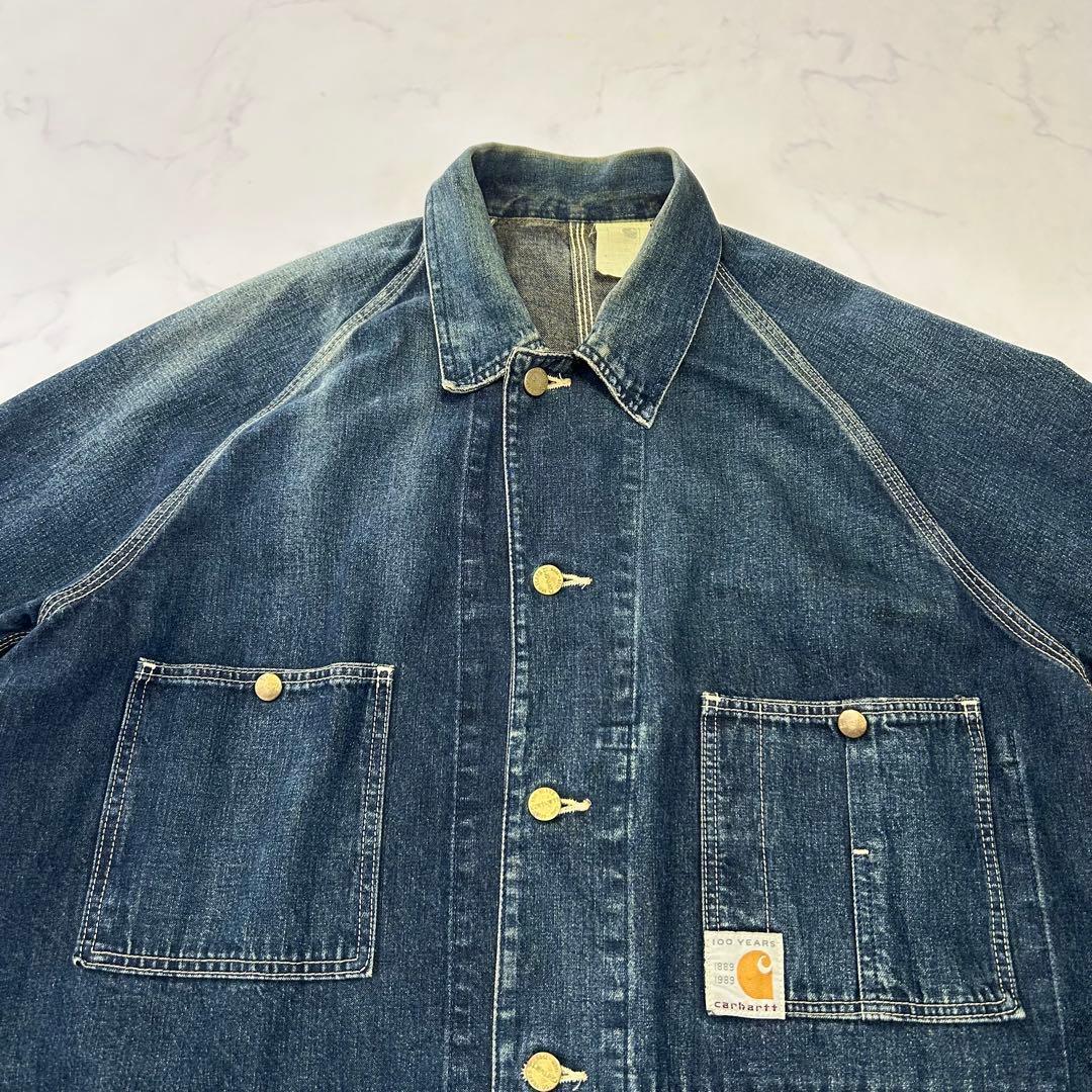 【80s】カーハート デニムカバーオール 100周年モデル 40
