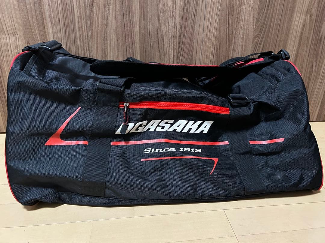 OGASAKA スキー用ダッフルバッグ 黒赤