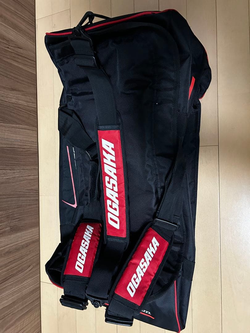 OGASAKA スキー用ダッフルバッグ 黒赤