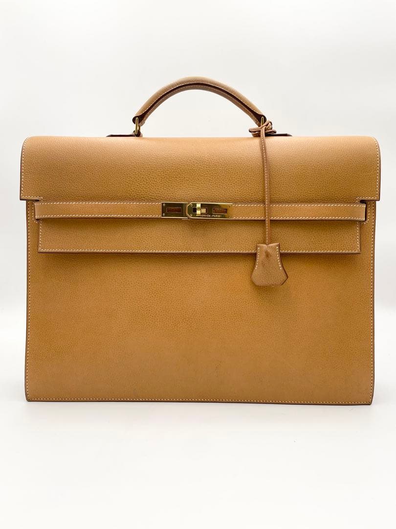 美品✨エルメス　ケリーデペッシュ38 ビジネス　ブリーフケース　キャメル
