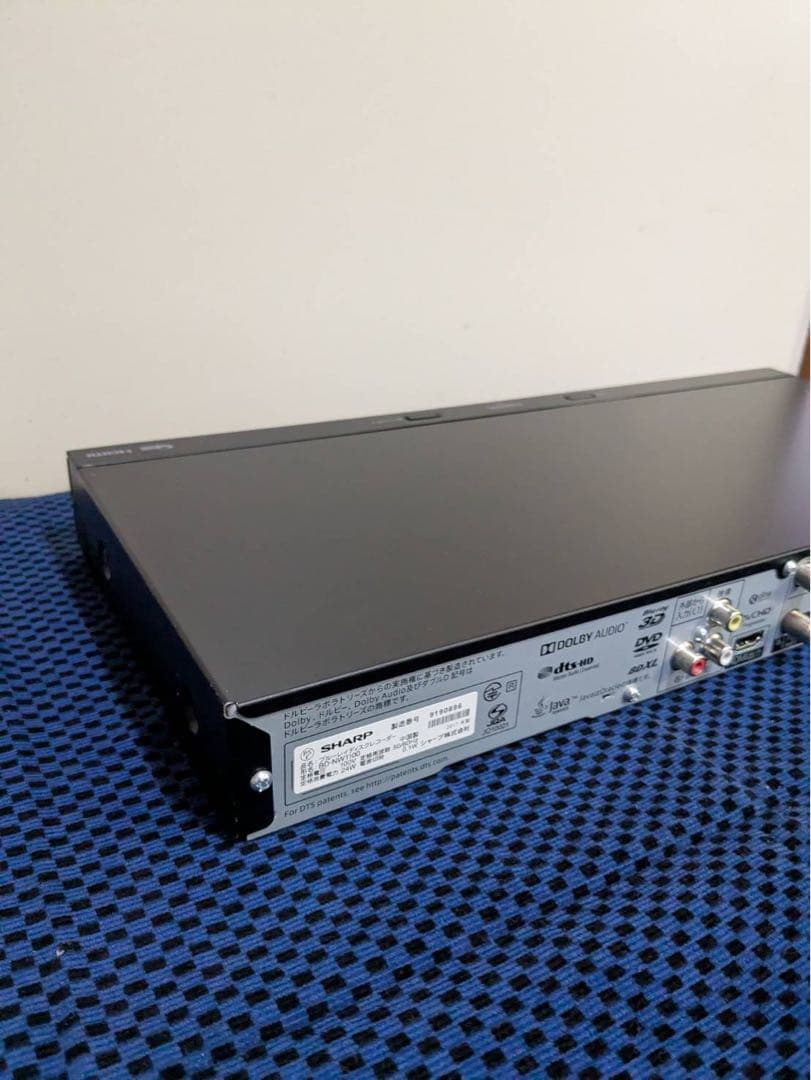 SHARP AQUOSブルーレイレコーダー 本体