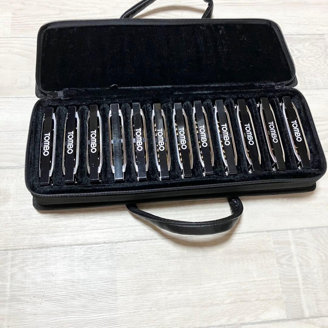 美品　トンボ　メジャーボーイ　ブルースハーモニカ　12種　12本 TOMBO