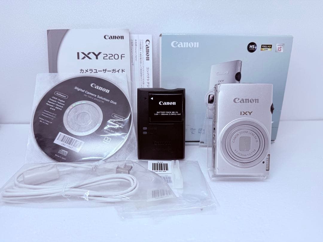 Canon IXY 220F シルバー 動作確認済 コンデジ シンプルデザイン
