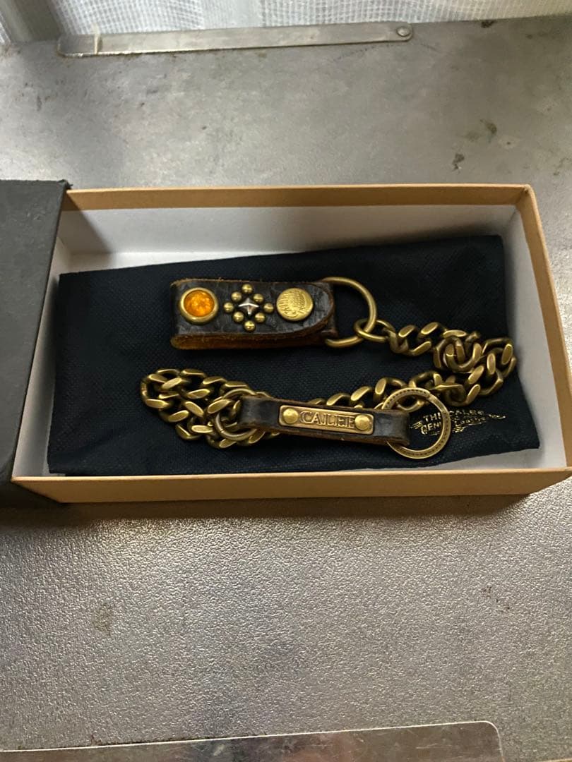 calee キャリー ウォレットチェーン 真鍮 喜平 箱付属品完品