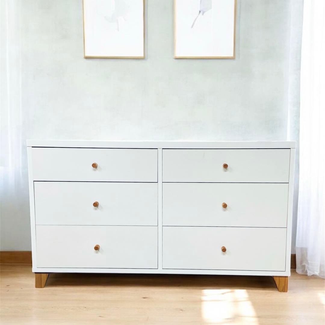 モモナチュラル　MOMO natural⭐️3段チェスト　ホワイト