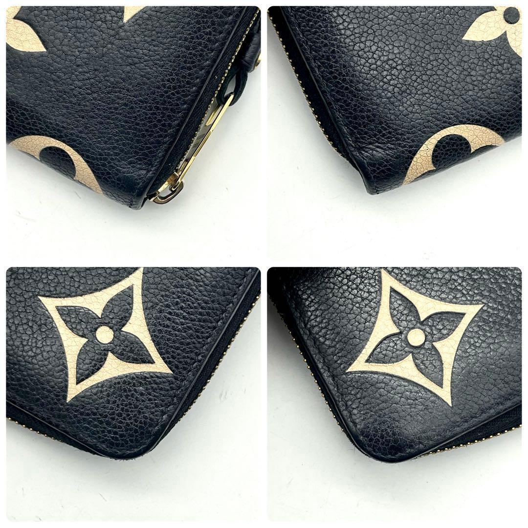 ルイヴィトン モノグラム ジッピーウォレット バイカラー 長財布 正規品 黒色