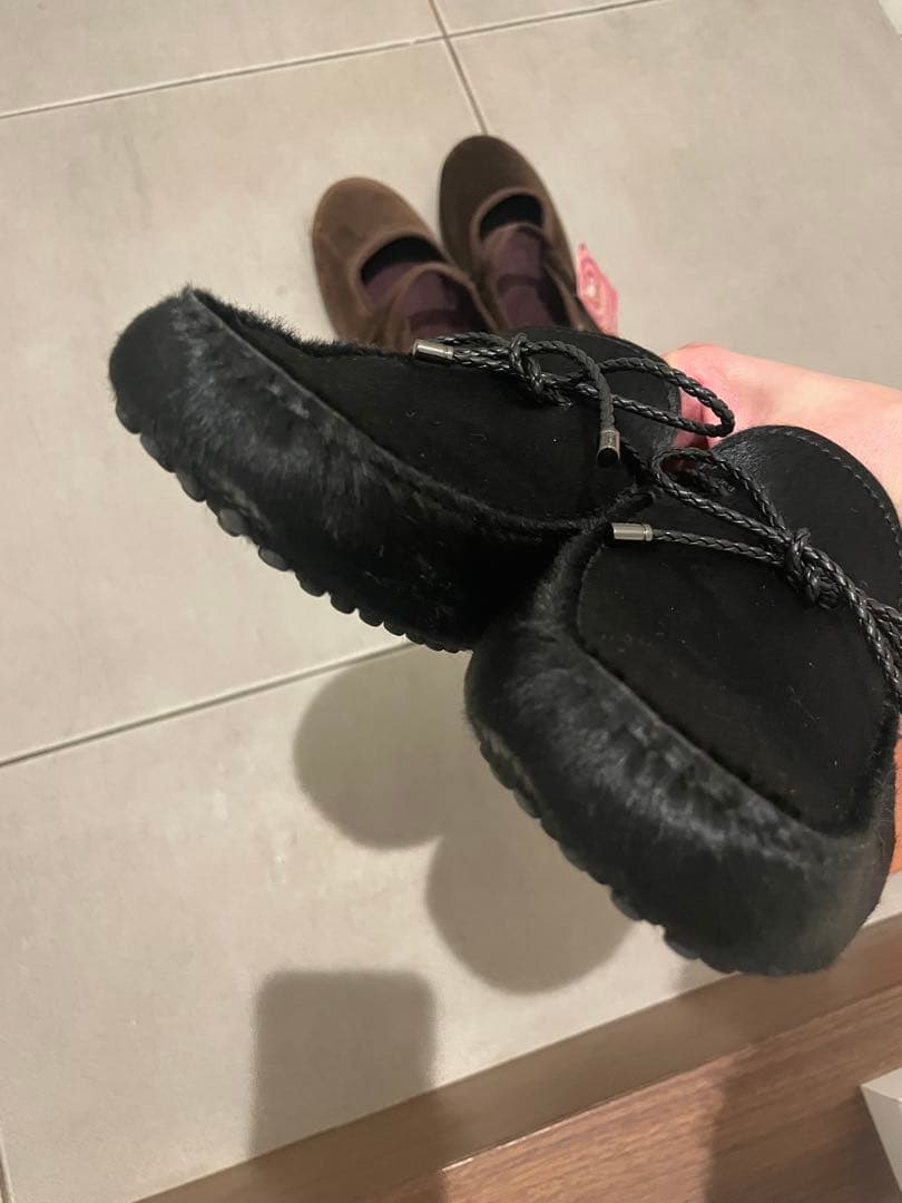 トッズ　メンズ　ハラコ　ブラック　7ハーフ