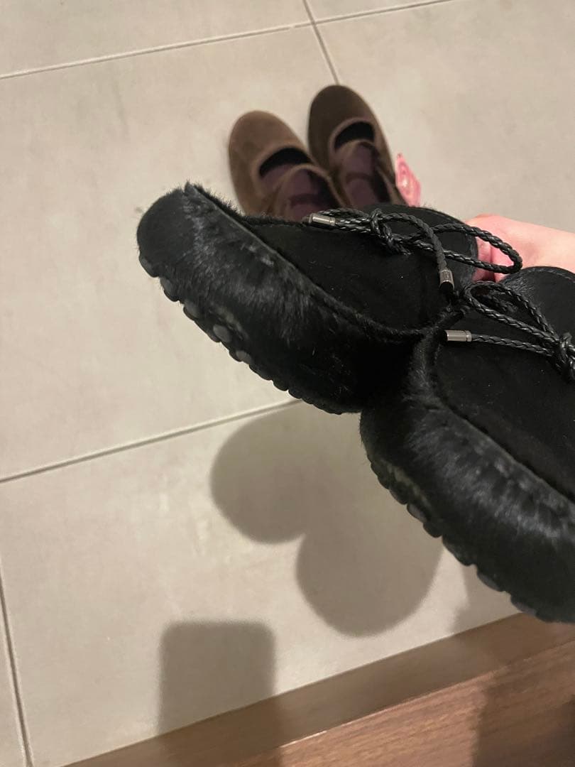 トッズ　メンズ　ハラコ　ブラック　7ハーフ