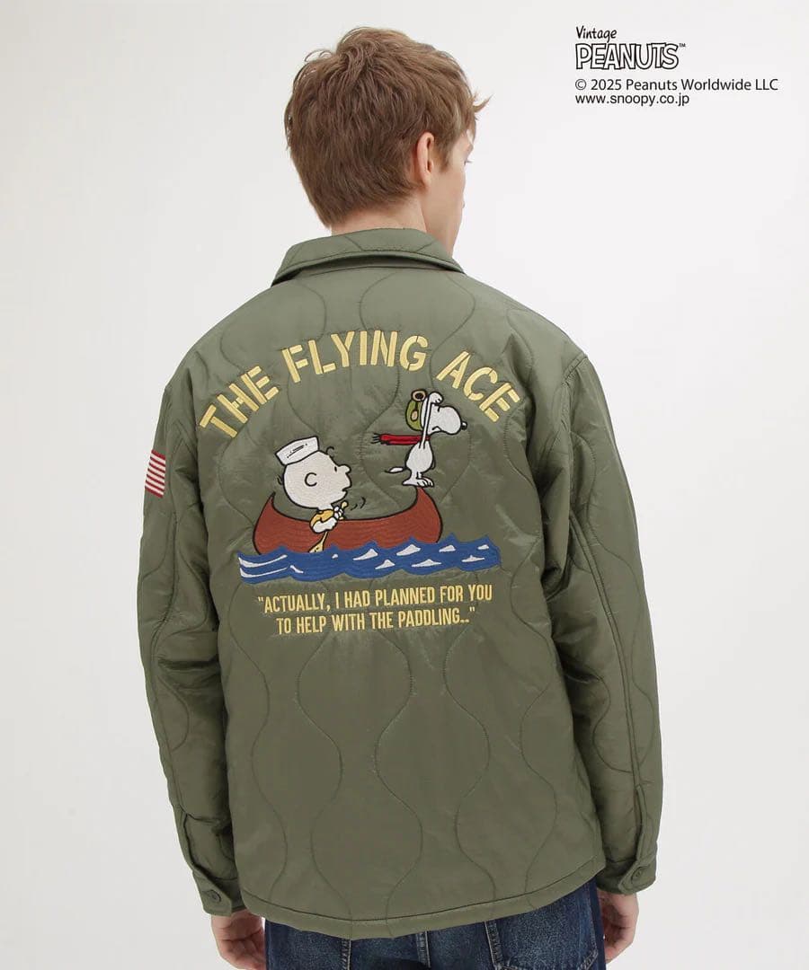 AVIREX×PEANUTS QUILTING JACKET スヌーピー