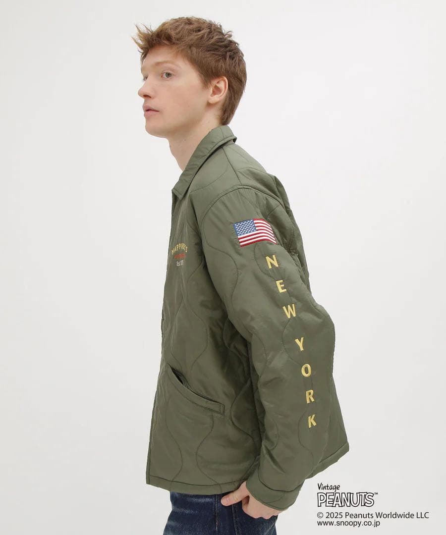 AVIREX×PEANUTS QUILTING JACKET スヌーピー