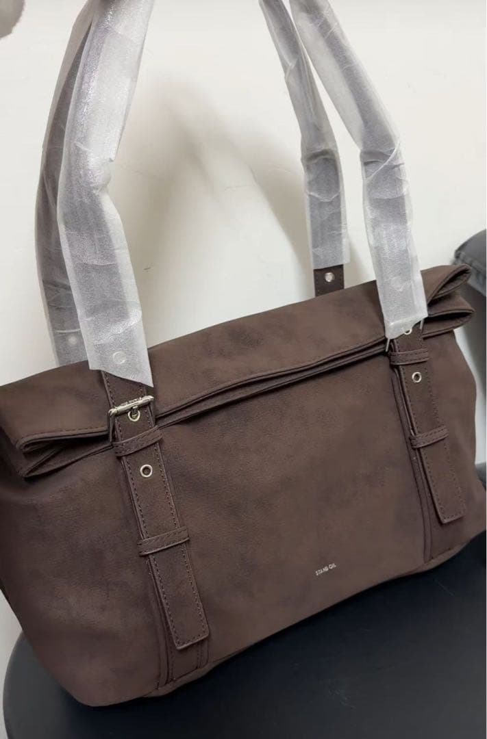 STAND OIL ブラウン ショルダーバッグp&)