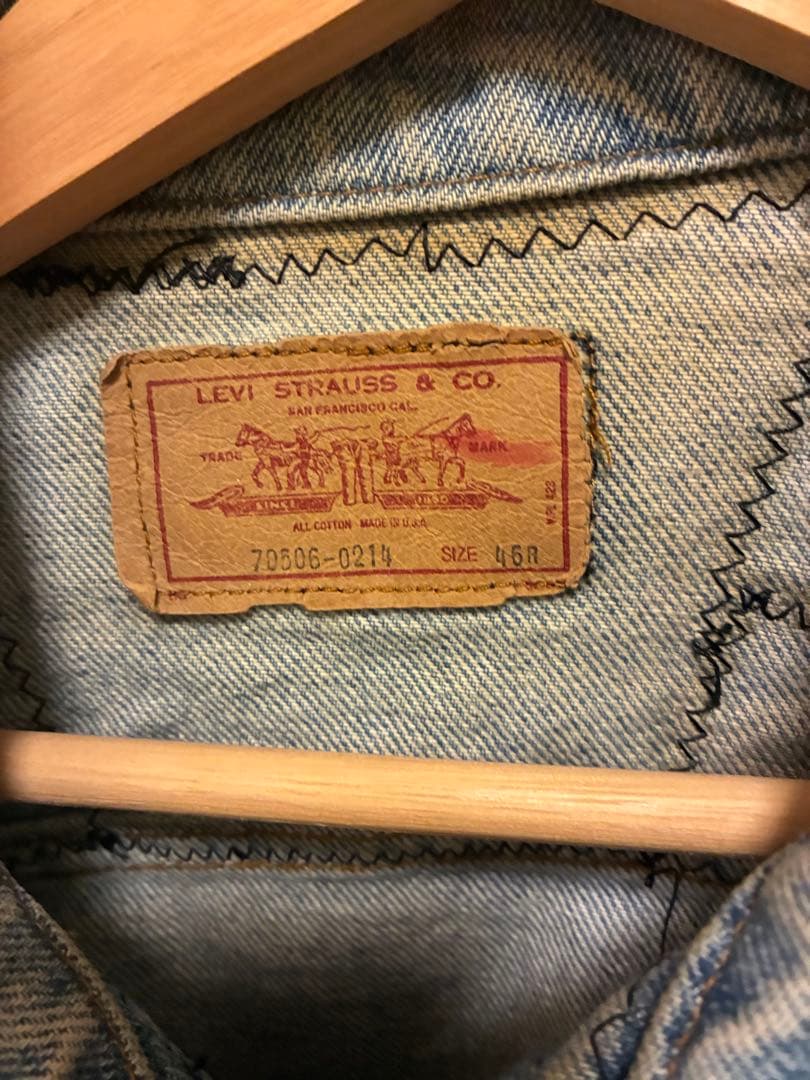 Levi's 80s-90s 70506-0214 レザーパッチリメイク