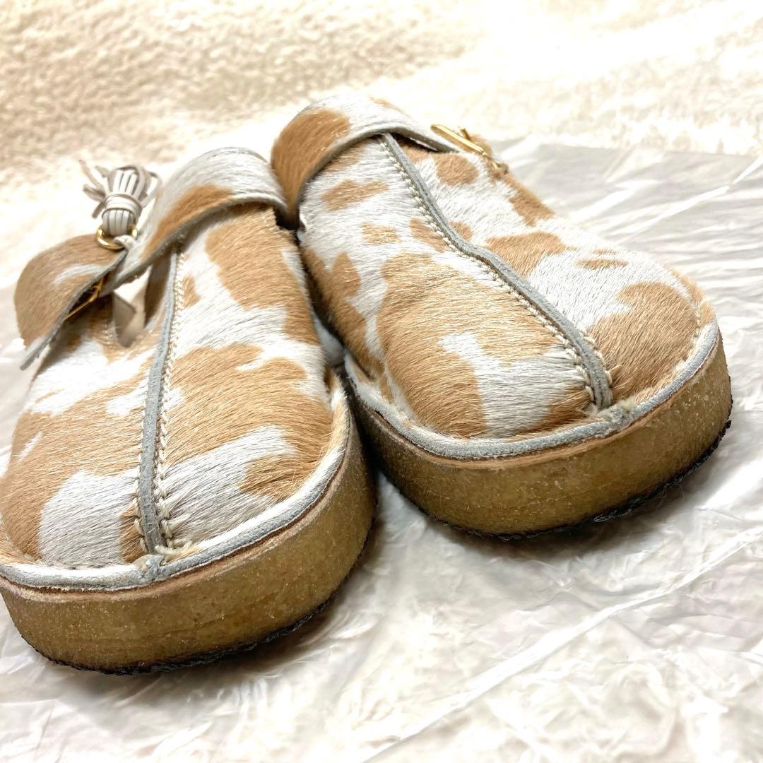 2022年 CLARKS トレックミュール タンカウプリント ハラコ 25cm