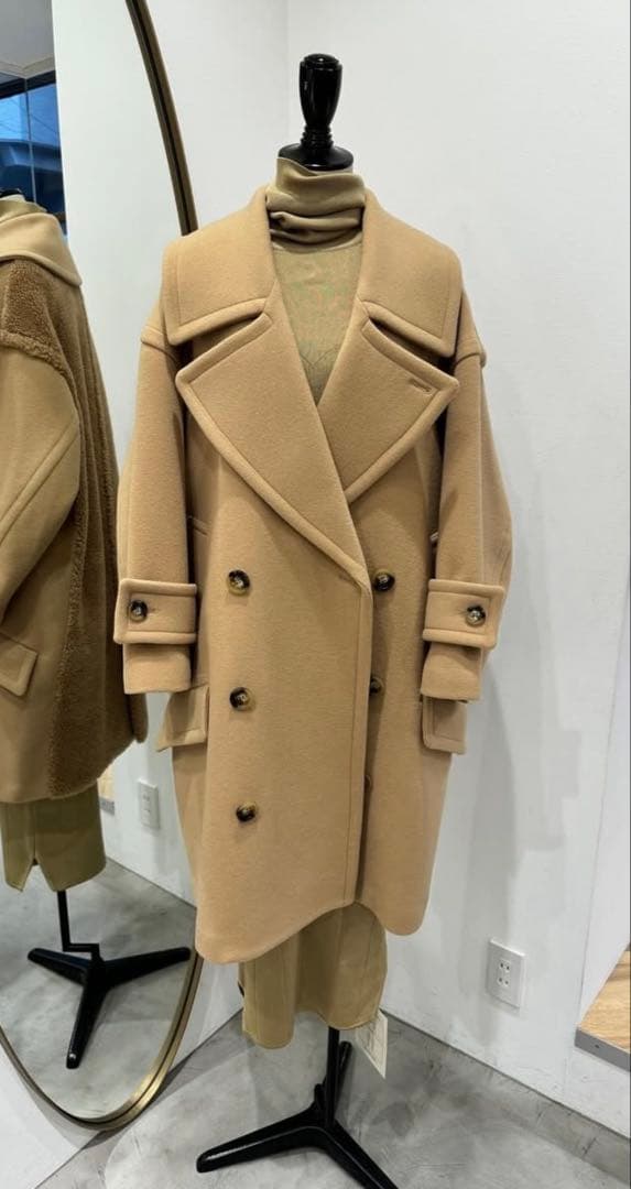 STUMBLY メルトン×ボア コンビネーション ピーコート