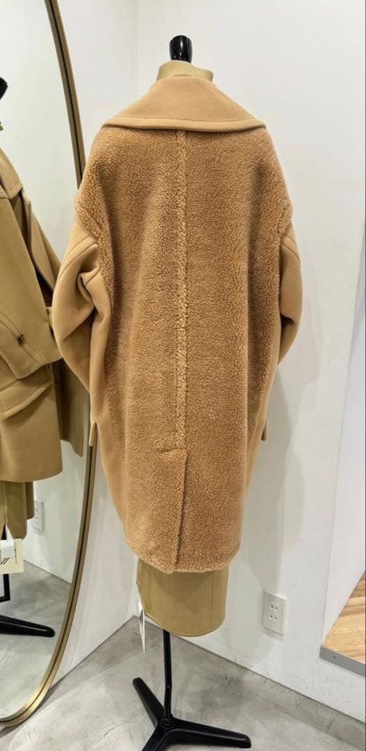 STUMBLY メルトン×ボア コンビネーション ピーコート