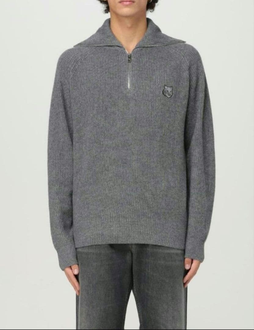 ム*ク様 Maison Kitsune メゾンキツネ　ハーフジップ　スウェット