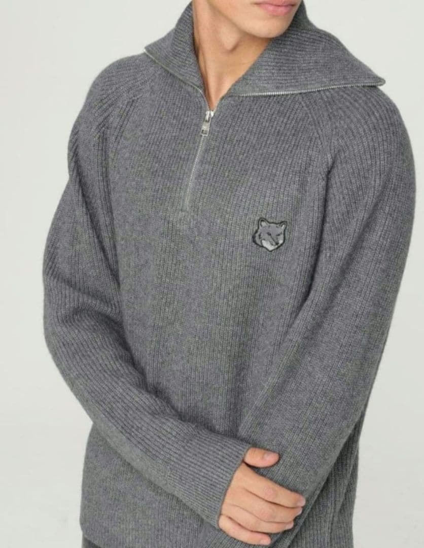 ム*ク様 Maison Kitsune メゾンキツネ　ハーフジップ　スウェット