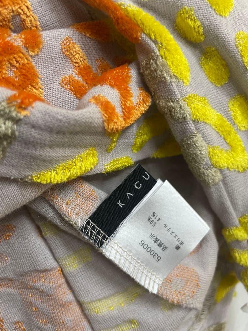 とも173新品KAGURAYA11000円フロッキープリントチュニック