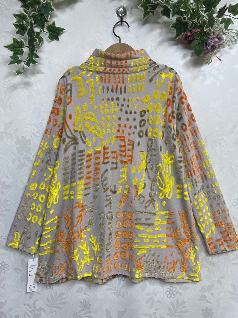 とも173新品KAGURAYA11000円フロッキープリントチュニック