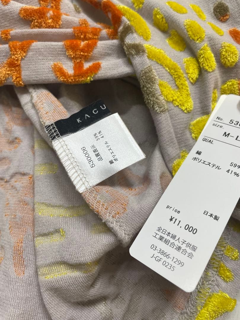 とも173新品KAGURAYA11000円フロッキープリントチュニック