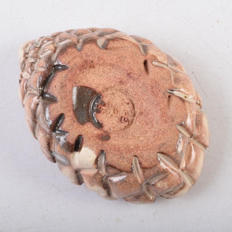 茶道具　萩焼　十三代　田原陶兵衛造　松実香合　共布共箱　V　8997