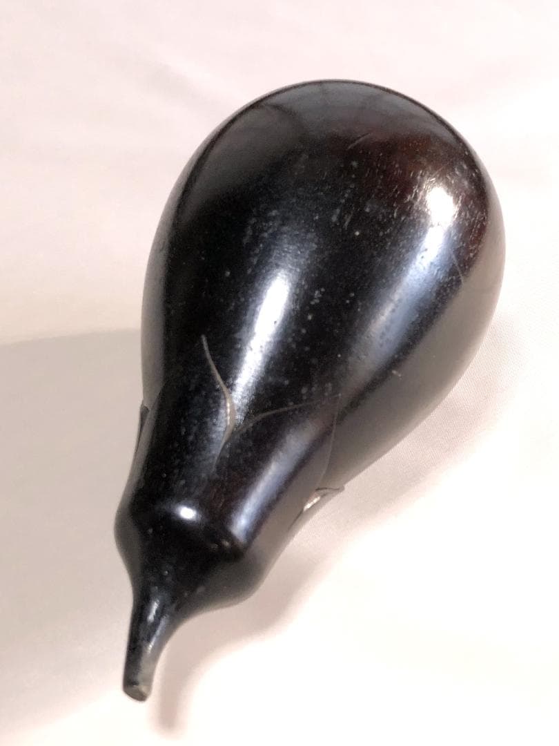 【 木彫漆塗茄子香筒 】　　最上手品　　蔵出　　I1105I