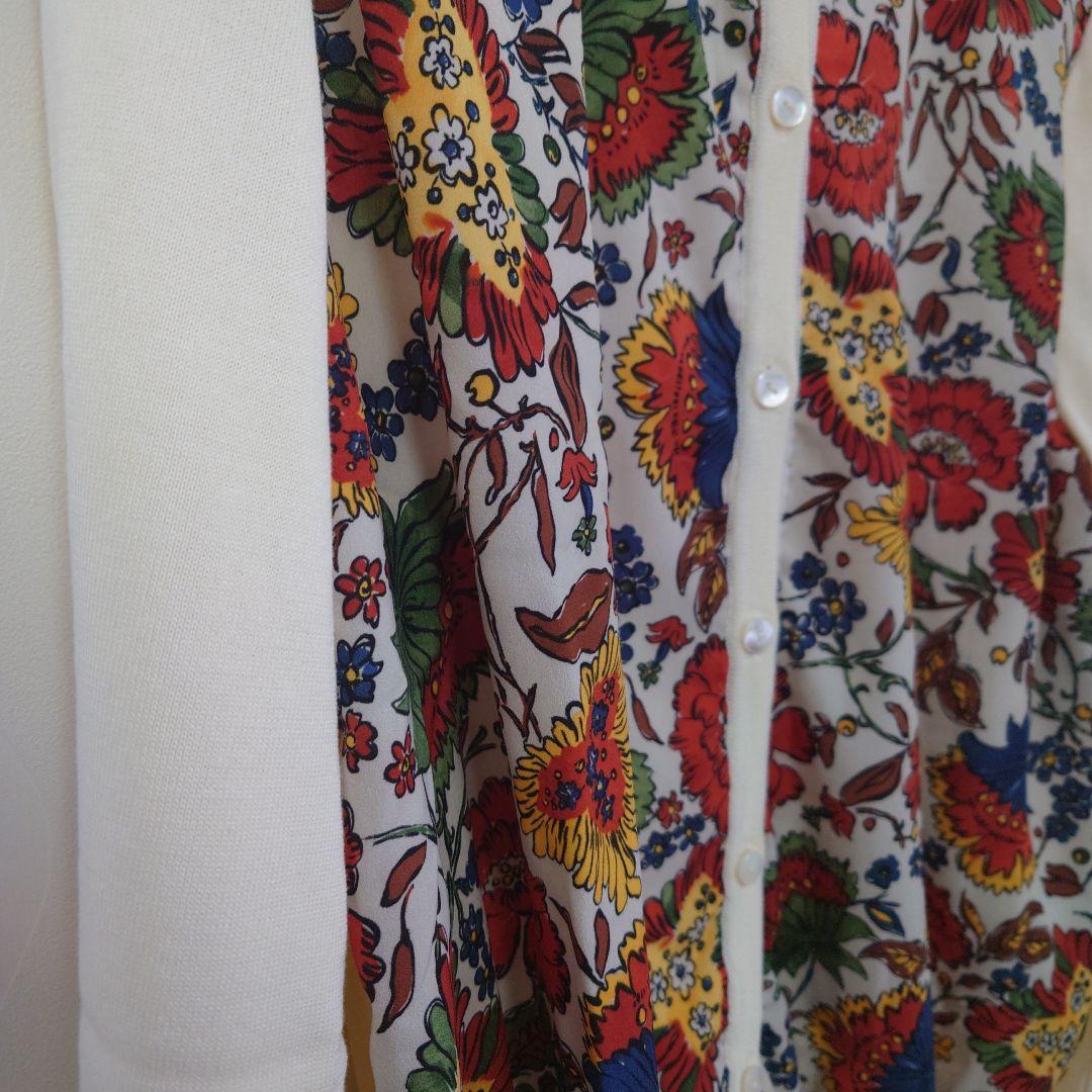 最終価格　　美品　レリアン　プラス　17号　カーディガン　花柄