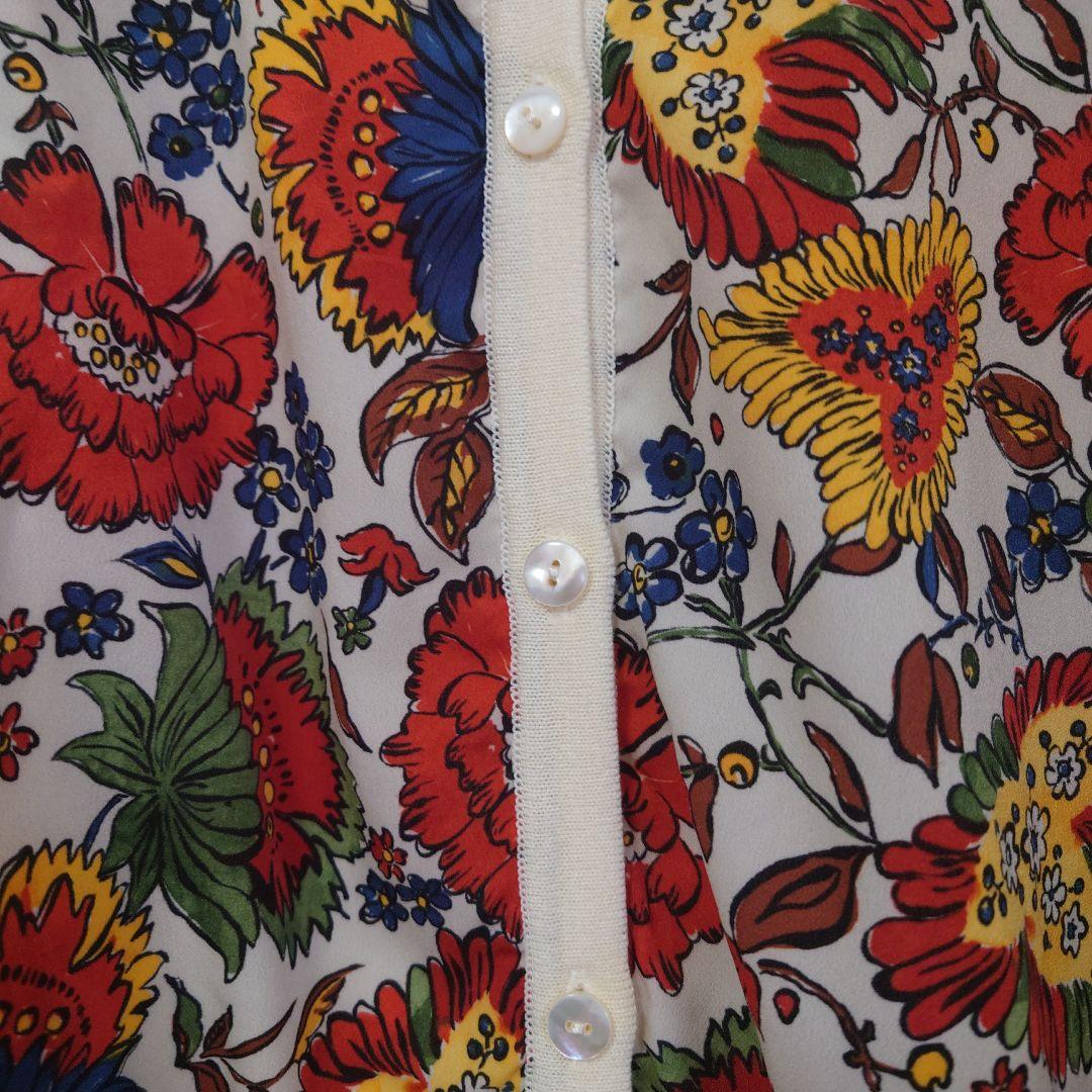 最終価格　　美品　レリアン　プラス　17号　カーディガン　花柄