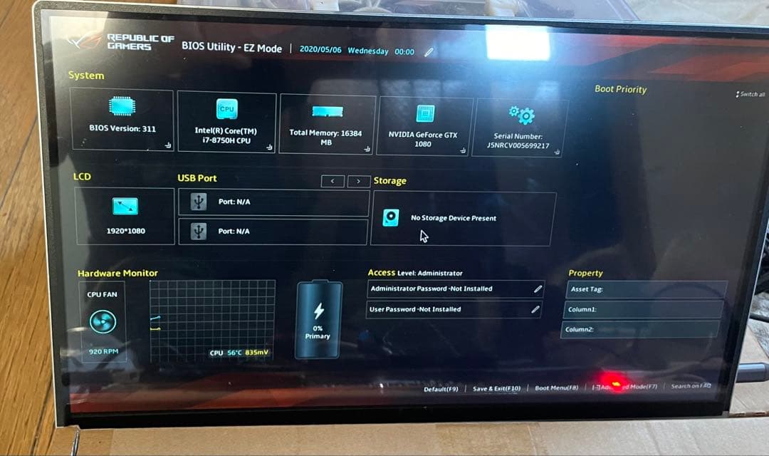 ASUS ZEPHYRUS GX501GI マザーボード修理アップグレードに使用