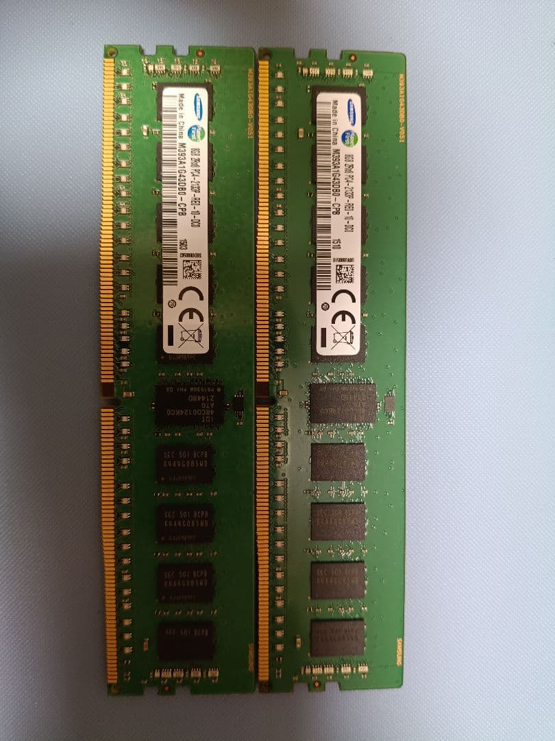 Samsung 8GB×2枚 (計16GB) DDR4-2133 RDIMM