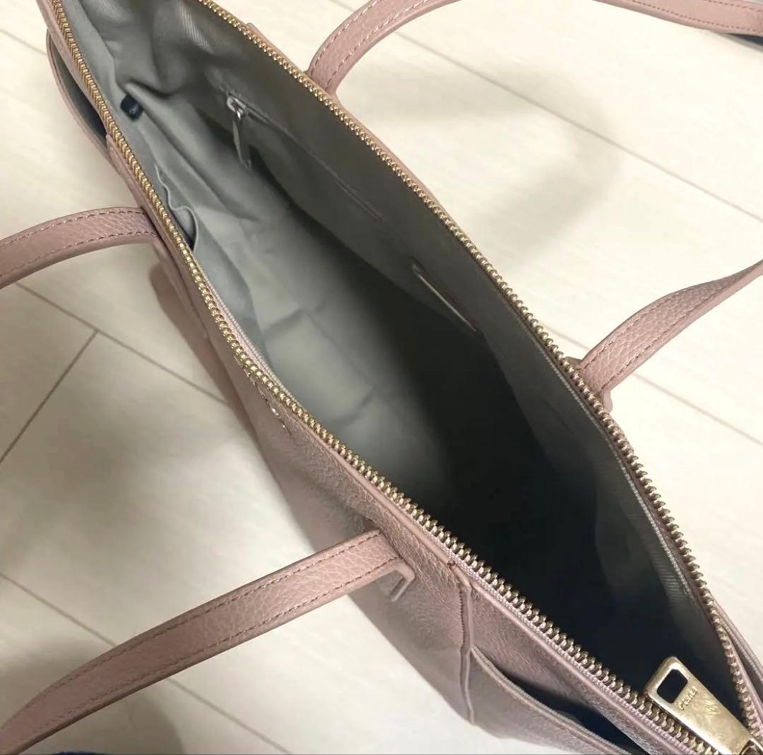 FURLA フルラ　ピンク レザー トートバッグ
