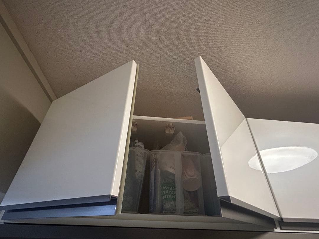 【P❤︎】パモウナ 160 食器棚　キッチンボード　パールホワイト