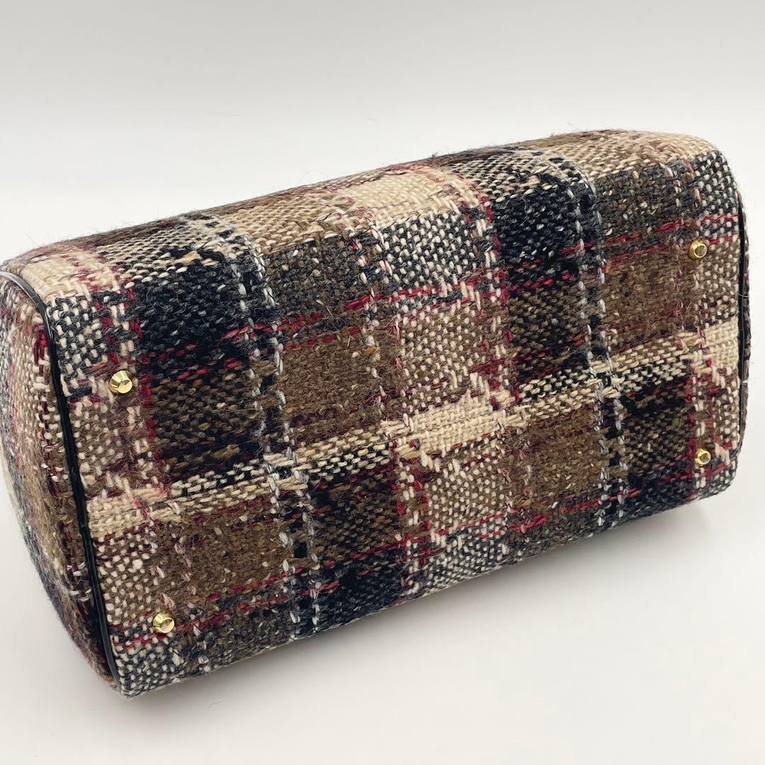 入手困難・美品✨BURBERRY ツイード ミニボストン ノバチェック 大容量
