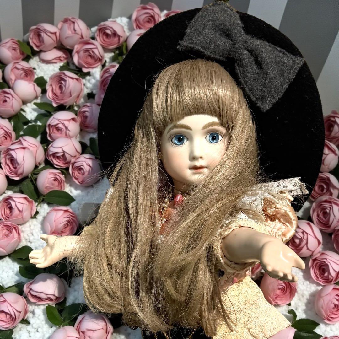 ユミカ ビスクドール アーテー 作家様 ピンクドレス リボン カメオ