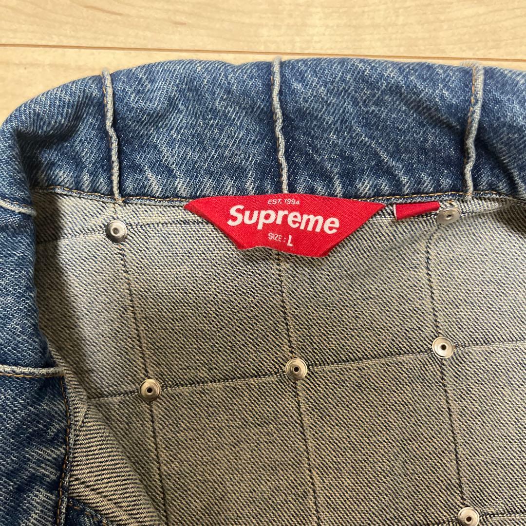 Supreme チェックデニムジャケット L