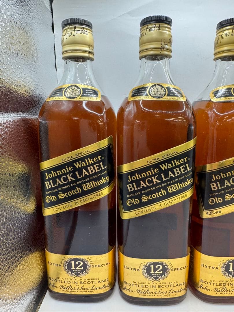 古酒　ジョニーウォーカー　ブラックラベル　ブルーラベル　金キャップ　5本セット