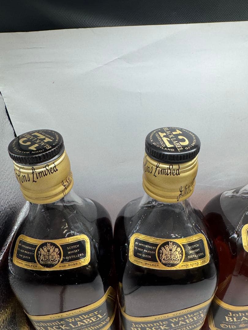古酒　ジョニーウォーカー　ブラックラベル　ブルーラベル　金キャップ　5本セット