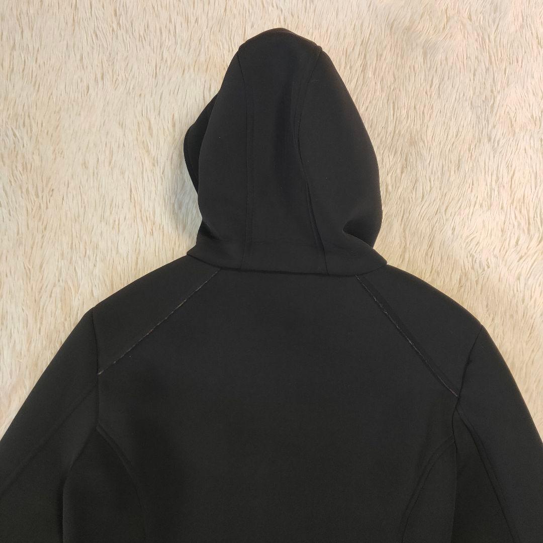 BOB ボンディングコート 大きいサイズ フーデットコート チェック ブラック