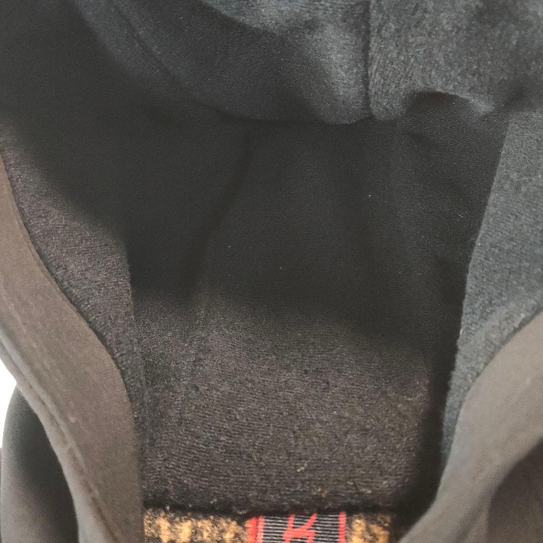 BOB ボンディングコート 大きいサイズ フーデットコート チェック ブラック