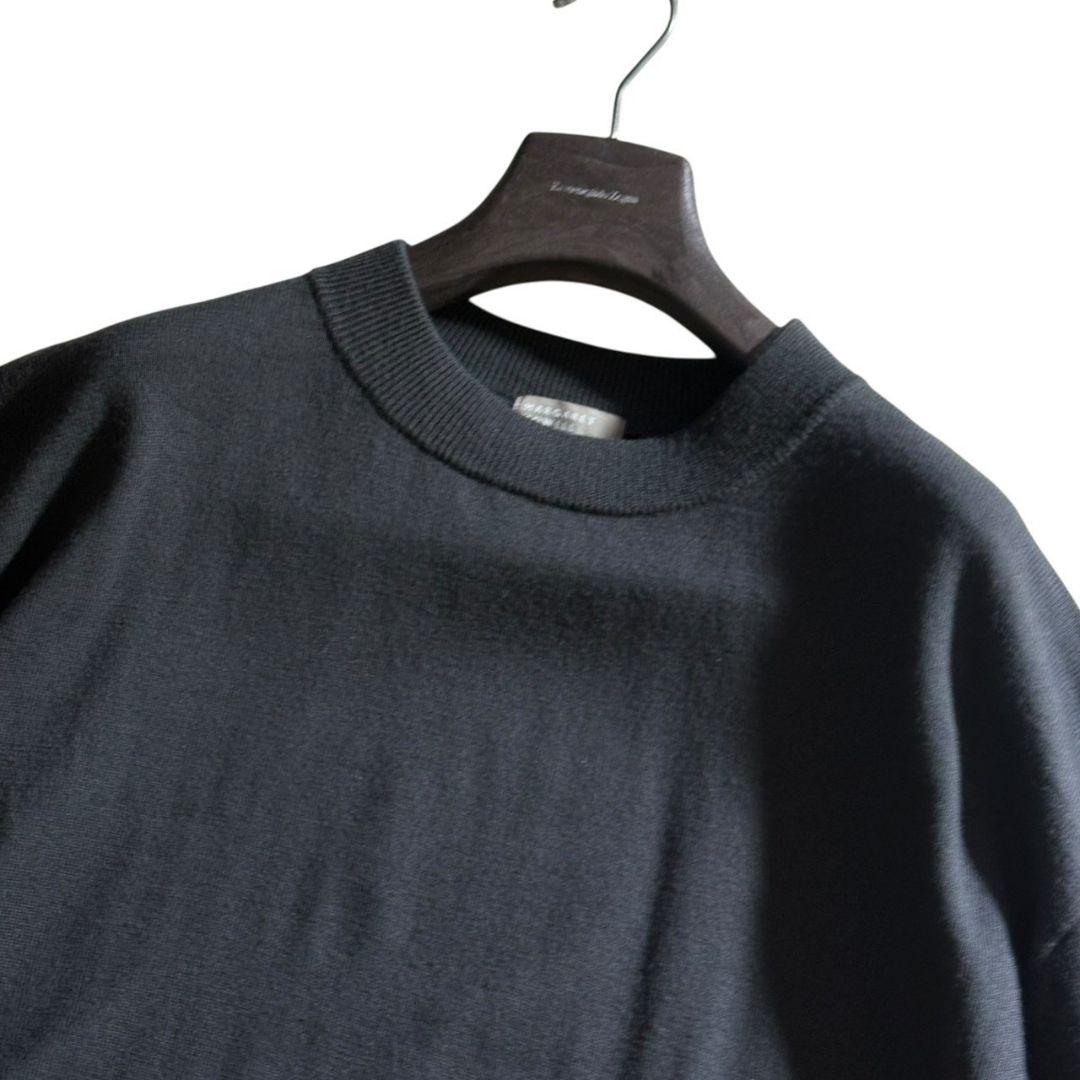 近年 マーガレットハウエル L クルーネック ウール ニット セーター グレー