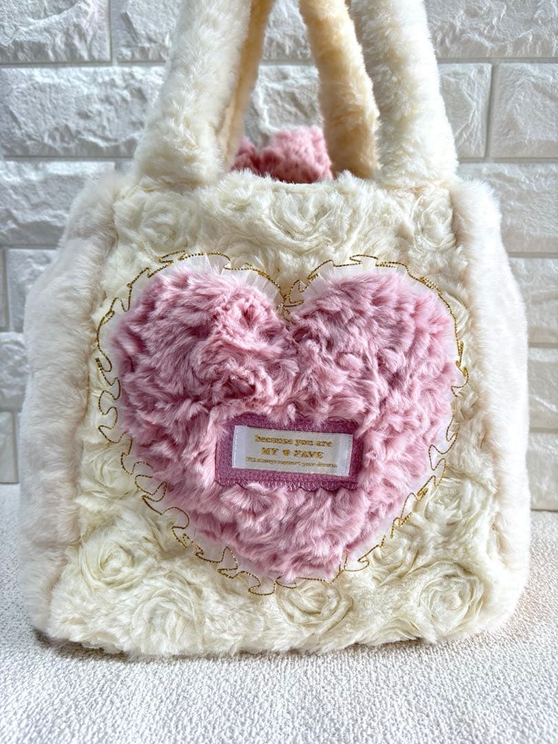黒*こ様 コヤンイサムチョン　ファーフリルトートバッグ　ルミちゃん　ピンクうさち