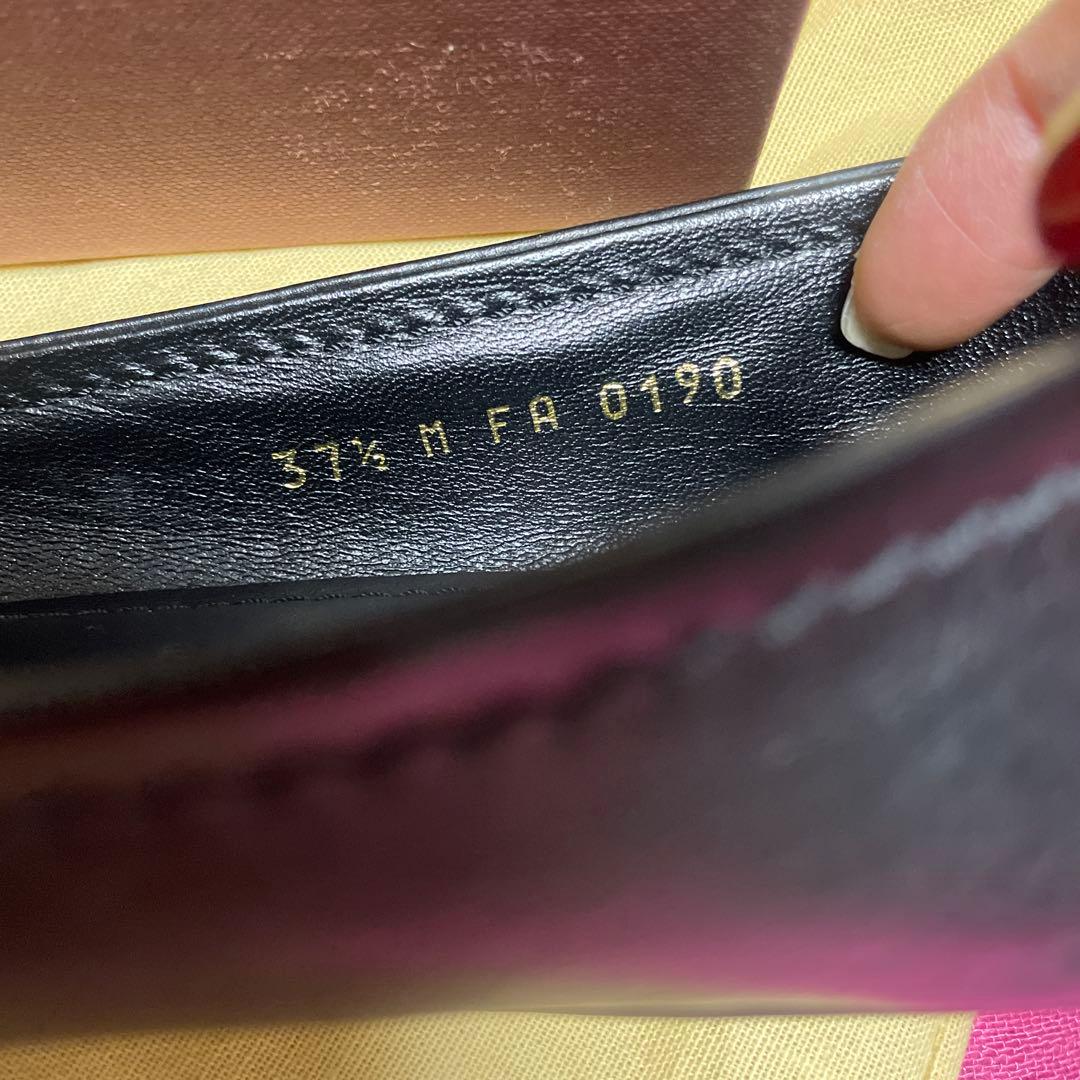 【極美品】ルイ・ヴィトン黒レザーフラットシューズ