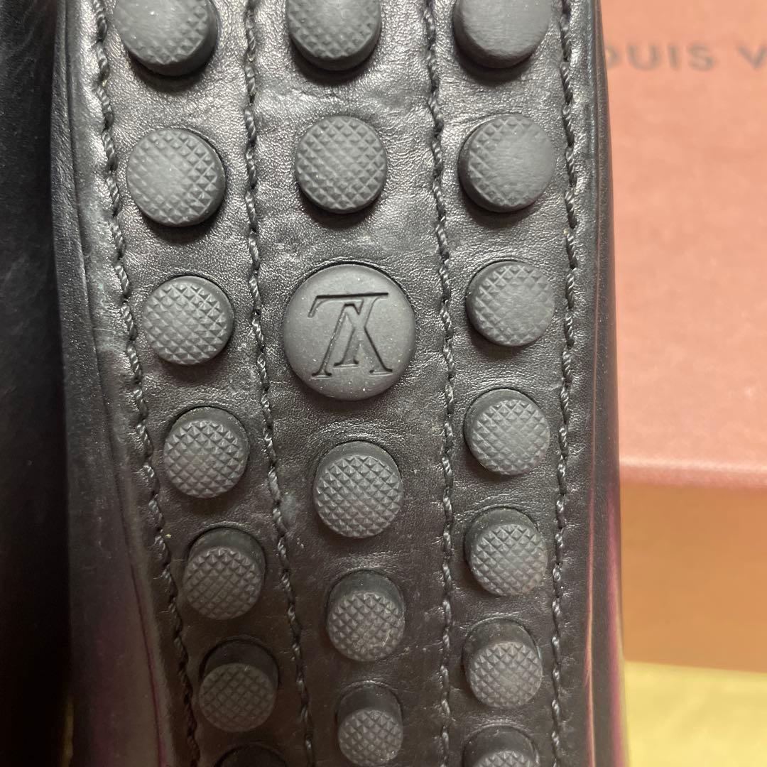 【極美品】ルイ・ヴィトン黒レザーフラットシューズ