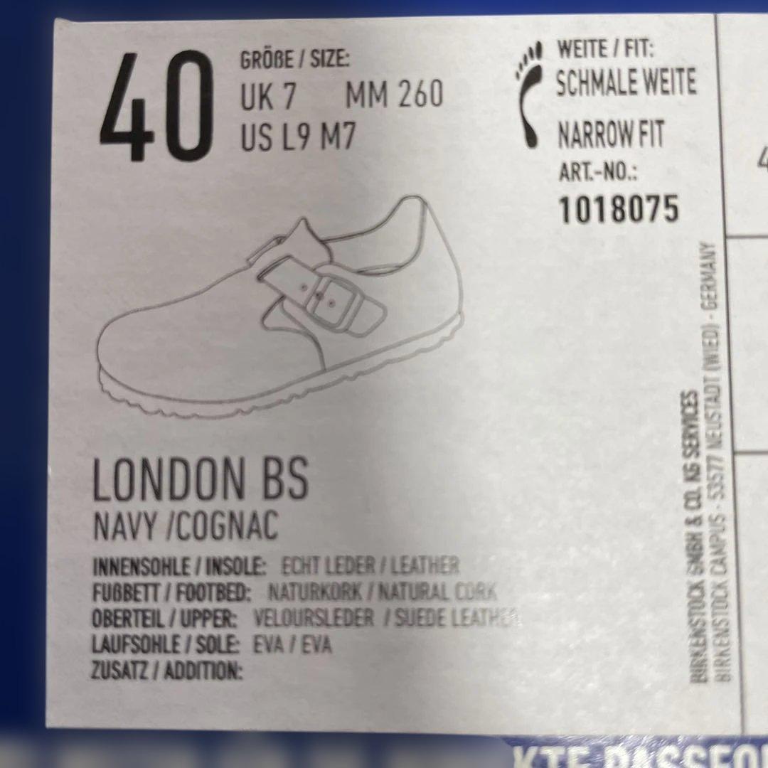 BIRKENSTOCK London 40 NAVY/COGNAC 未使用